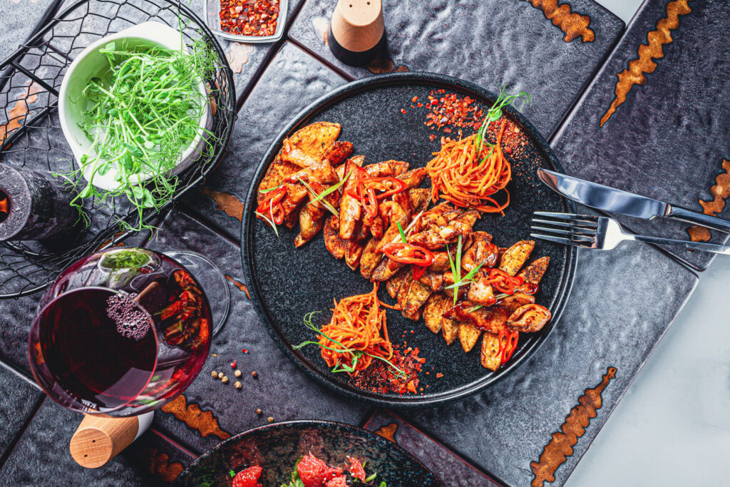 spicy chicken and shiraz